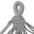 Close-up of the Timeless Tools double hammock rope, showing the gray color and texture