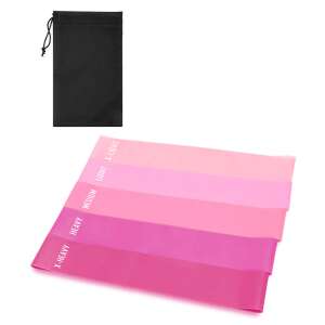 Timeless Tools 5-piece Resistance Band Set, for Aerobics and Fitness Training, Pink