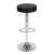 Adjustable bar stool, black faux leather, chrome base, Timeless Tools