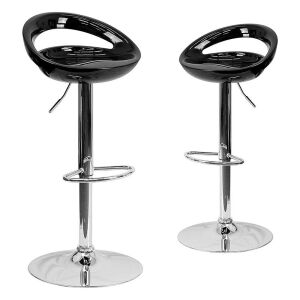 Timeless Tools Kitti Bar Stool Set of 2, Multiple Colors - Black