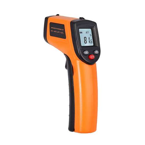 Termometr na podczerwień, Bezdotykowy pomiar temperatury, -50°C do 400°C, Wyświetlacz cyfrowy, Celsjusz i Fahrenheit, Podświetlenie, Timeless Tools
