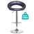 Čierna nastaviteľná barová stolička s chrómovým podstavcom a opierkou na nohy, maximálna nosnosť 100 kg