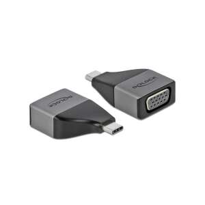 Delock USB Type-C to VGA adapter, angled view - Delock USB Adapter
