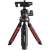 Hama SOLID II 21B tripod, black with red accents, unfolded