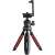 Hama SOLID II 21B tripod, black with red accents, unfolded