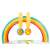 Close-up of the rainbow arch and hanging toys on the Bestway inflatable baby changing mat