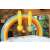 Close-up of the rainbow arch and hanging toys on the Bestway inflatable baby changing mat