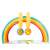 Bestway inflatable baby changing mat, close-up of the rainbow arch with hanging toys