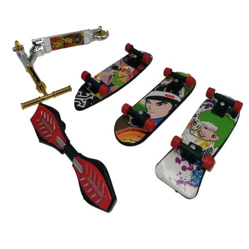 Fingerboard Street Set, 3 fingerboards, 1 finger scooter, 1 fingerboard hoverboard