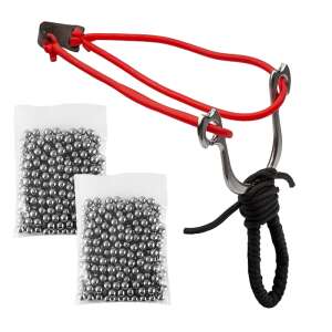 IdeallStore® Sling King zestaw metalowej procy z 200 stalowymi kulkami - Polowanie