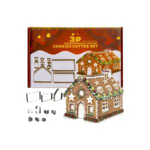 Súprava 3D vykrajovačiek na perníkovú chalúpku Ruhhy so zostaveným domčekom - Pomôcky na dekoráciu koláčov