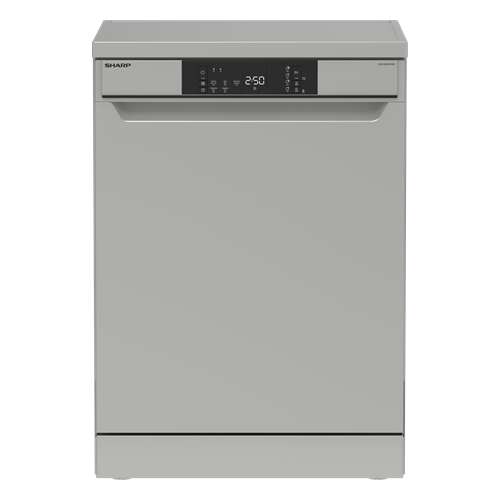 Sharp QW-NA1DF45EI-EU dishwasher, stainless steel, front view