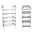 Shoe rack with 5 shelves, silver metal shoe storage, shoe organizer for entryway