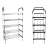 Shoe rack with 5 shelves, silver metal shoe storage, shoe organizer for entryway