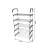 Shoe rack with 5 shelves, silver metal shoe storage, shoe organizer for entryway, dimensions