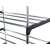 Close-up of shoe rack shelf, silver metal shoe storage, shoe organizer for entryway