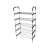 Shoe rack with 5 shelves, silver metal shoe storage, shoe organizer for entryway
