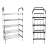 Shoe rack with 5 shelves, silver metal shoe storage, shoe organizer for entryway