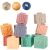 Ikonka soft building blocks with numbers and patterns, educational toy