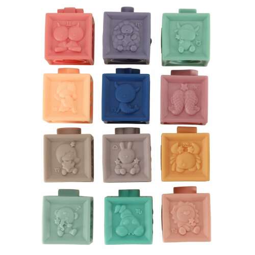 Ikonka soft building blocks with zodiac signs, educational toy