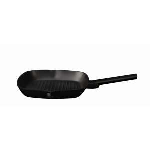 Berlinger Haus Monaco Collection BH 7092 28 cm non-stick grill pan with titanium, angled view - Berlinger Haus
