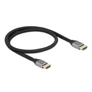 Delock Ultra nagy sebességű HDMI kábel, 48 Gbps, 8K 60Hz, 0,5m, szürke - HDMI kábel