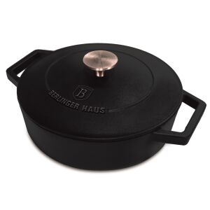 Berlinger Haus BH-6493 Black Rose Collection Öntöttvas alacsony lábas 26cm - Fekete