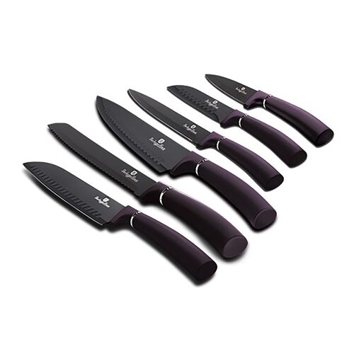Berlinger Haus Purple Eclipse 6-teiliges Messerset - Küchenmesser aus Edelstahl