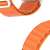 Orange Apple Watch Sport Band with Metal Buckle, close-up view