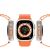 Apple Watch Ultra with Dux Ducis orange sport band front and side view
