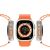 Apple Watch Ultra with Dux Ducis orange sport band front and side view