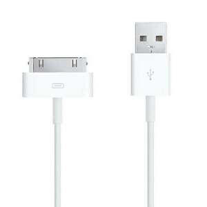 White Apple 30-pin to USB cable for iPhone 3G, 3GS, 4, and 4S - Computers and Accessory