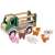 MAGNI wooden farm truck with pull-back wheels and farm animals