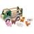 MAGNI wooden farm truck with pull-back wheels and farm animals