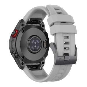 Szürke szilikon szíj Garmin Fenix 3, Fenix 5, Fenix 6, Fenix 7, Epix Pro (Gen2) és Epix (Gen2) okosórákhoz - Okosóra szíj