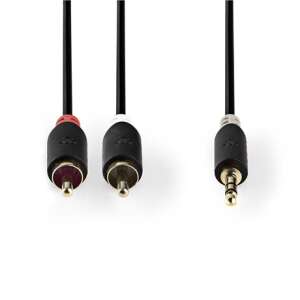 Nedis CABW22200AT30 3,5 mm-es Jack - 2 RCA hím audiokábel - RCA kábel
