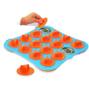 Miniland Educational Pair Game memory game for kids, featuring a blue and orange game board with 12 hidden pictures - Memory Game
