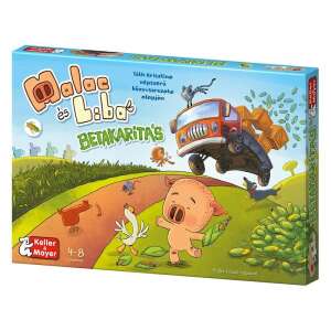 Malac és Liba - Betakarítás Brettspielbox, mit einem Schwein und einer Gans auf einem Bauernhof mit einem LKW voller Mais - Keller&Mayer