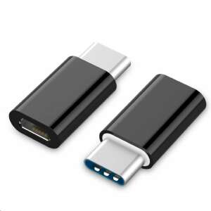 Adaptor Gembird, USB 2.0, USB Type-C (T) la Micro-USB (M), Negru, A-USB2-CMmF-01 (A-USB2-CMmF-01) (A-USB2-CMMF-01) 84953208 - Gembird