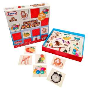 Find the Match Memory-Spiel-Box mit 60 Karten, mit bunten Bildern von Tieren, Objekten und Essen - Grafix