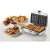 Ariete waffle maker with waffles on plates
