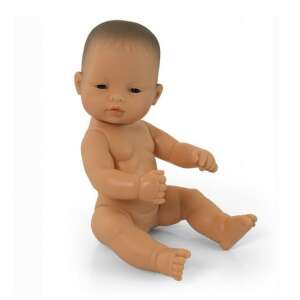 Miniland Ázsiai Baba Lány 32 cm, egy realista baba, mozgatható végtagokkal és nemi sajátosságokkal, tökéletes a képzeletbeli játékhoz - Miniland