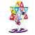 Magplayer Carnival Set magnetic construction toy, building a ferris wheel with colorful blocks