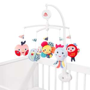 Fehn Musik-Mobile mit bunten Figuren, A színek barátai, für Babybett - Mobile mit Musik / mit Bildern