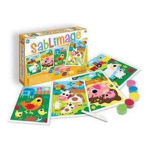 Sablimage Farm Creative Activity for Kids - Sand Art Kit with 4 Pictures of Farm Animals - Sentosphere - Sentosphere