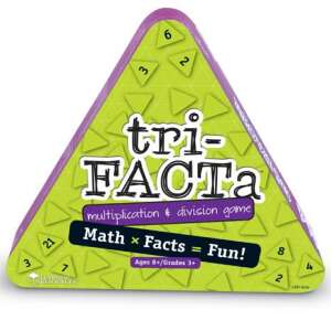 Jocul Tri-Facta de înmulțire și împărțire, un joc de societate distractiv și educativ pentru copiii de 8 ani și peste - Learning Resources