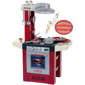 Klein Miele Spielküche, rote und silberne Spielküche mit Backofen, Herdplatte und Zubehör - Klein