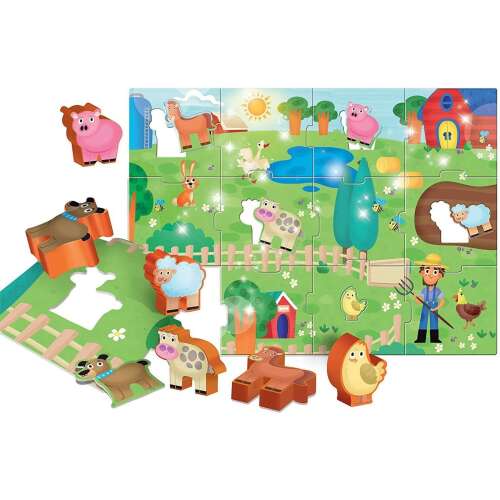 Lisciani Baby Farm puzzle with farm animals, 12 pieces, for ages 1-4