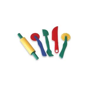 Miniland Arts Gyurma Szerszámkészlet, 5 darabos műanyag szerszámkészlet gyurmához, beleértve a sodrófát, késeket és vágókat - Miniland