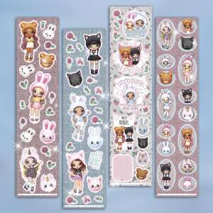 Na! Na! Na! Surprise laser stickers, featuring cute girls, animals, and glitter designs - Totum